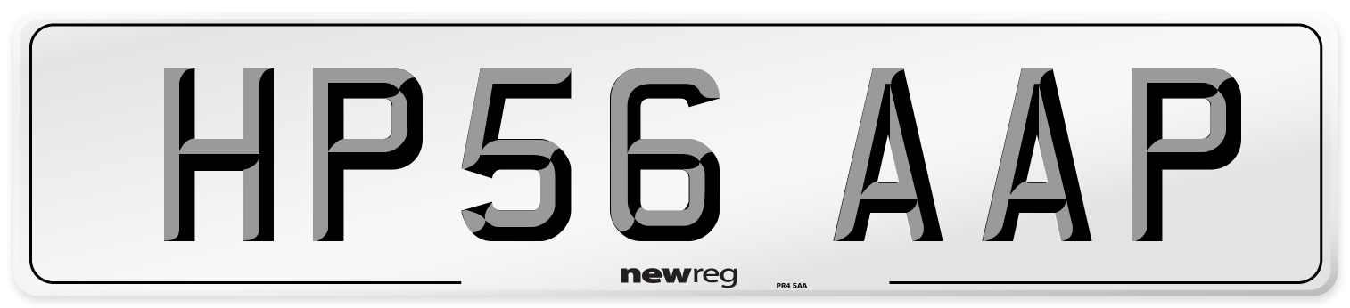 HP56 AAP Number Plate from New Reg